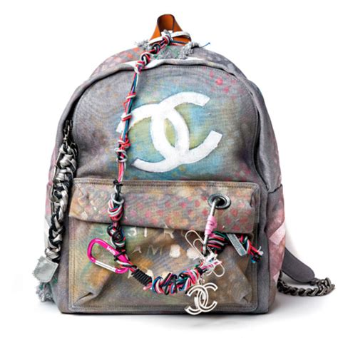 cheap chanel graffiti backpack|authentic chanel backpack.